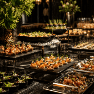 Catering buffet setup