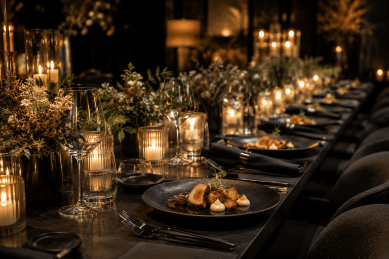 Elegant dinner event